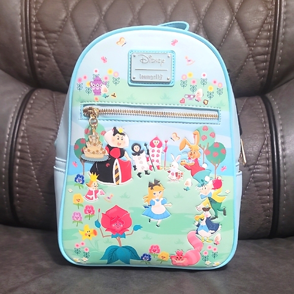 Disney Loungefly Alice in Wonderland Mini Backpack - Picture 1 of 6